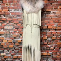 A. Tsagas Long Leather Vest With Lynx Fur TIFFIANY'S CLOSET