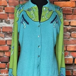 Double D Ranchwear Jeweled Flower Sweater