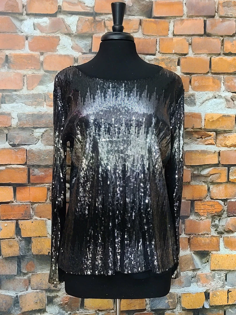 Cheapest 😉 The Sparkling Spur TIFFIANY'S CLOSET Sequined Crew Neck Top 😉 3 The Sparkling Spur TIFFIANY'S CLOSET Sequined Crew Neck Top