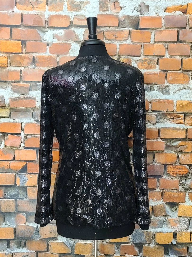 Discount โจ The Sparkling Spur TIFFIANY'S CLOSET Stripes & Dots Sequin Top ๐งจ 4 The Sparkling Spur TIFFIANY'S CLOSET Stripes & Dots Sequin Top