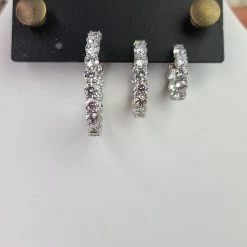 The Sparkling Spur New Arrivals Small Round CZ Diamond Hoop Earrings