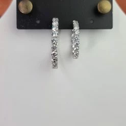 The Sparkling Spur New Arrivals Medium Oval CZ Diamond Hoop Earrings