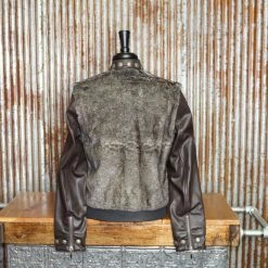 Double D Ranch Wear Leather & Faux Fur Jacket