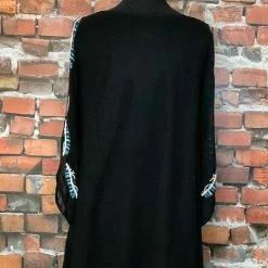 Vintage Collection Beaded & Embroidered Feather Cold Shoulder Tunic TIFFIANY'S CLOSET