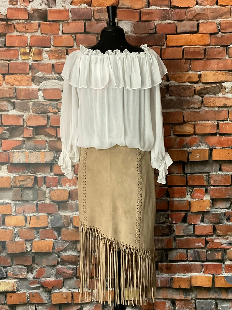Cheap 🌟 Tasha Polizzi 👗 Skirt With Long Fringe 💯 5 Tasha Polizzi Skirt With Long Fringe