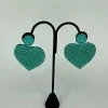 The Sparkling Spur Beaded Heart Earrings Jewelry