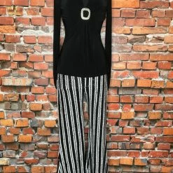 Girl On A Vine Striped Sequin Pant With A Flare!