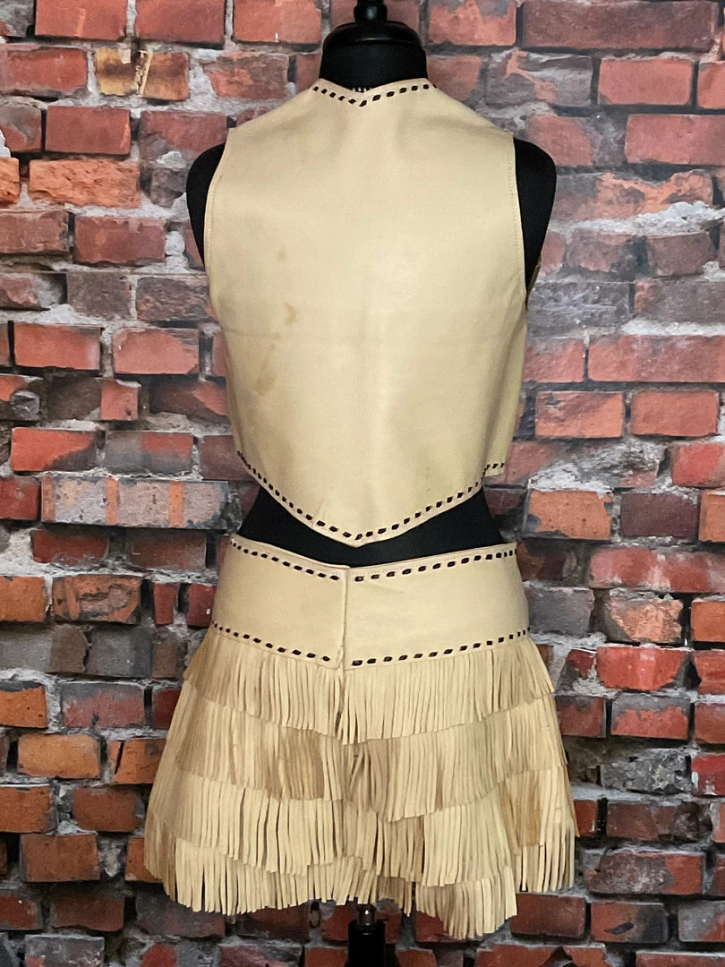 Discount ⭐ Designs By Triesta Fringed Leather Vest & Skort TIFFIANY'S CLOSET ❤️ 4 Designs By Triesta Fringed Leather Vest & Skort TIFFIANY'S CLOSET
