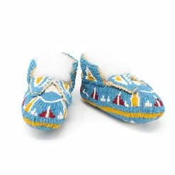 The Sparkling Spur Lakota Style Fully Beaded Baby Moccasins