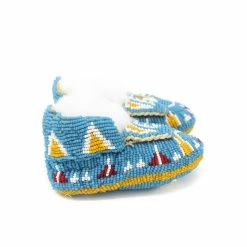 The Sparkling Spur Lakota Style Fully Beaded Baby Moccasins