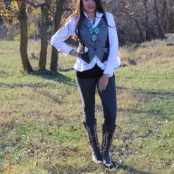 Tasha Polizzi Herringbone Equestrian Pant - Brown Bottoms