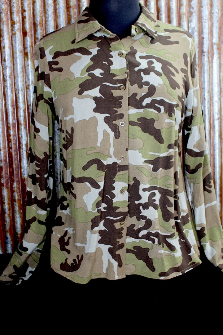 Hot Sale ๐ The Sparkling Spur Camo ๐ Shirt With Embroidery Patch ๐ 5 The Sparkling Spur Camo Shirt With Embroidery Patch