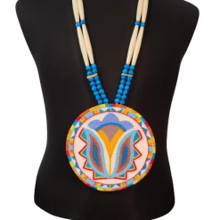 Robert Waubanascum/Oneida Jaw Dropping Beaded Medallion