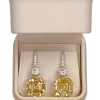 The Sparkling Spur Yellow Moissanite Lab Diamond Earrings New Arrivals
