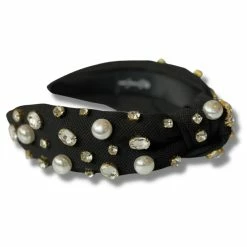 Cheap ๐งจ Brianna Cannon Hats/Headbands/Scarves/Gloves Black Twill Headband With Large Pearls And Crystals โ๏ธ 8 Brianna Cannon Hats/Headbands/Scarves/Gloves Black Twill Headband With Large Pearls And Crystals