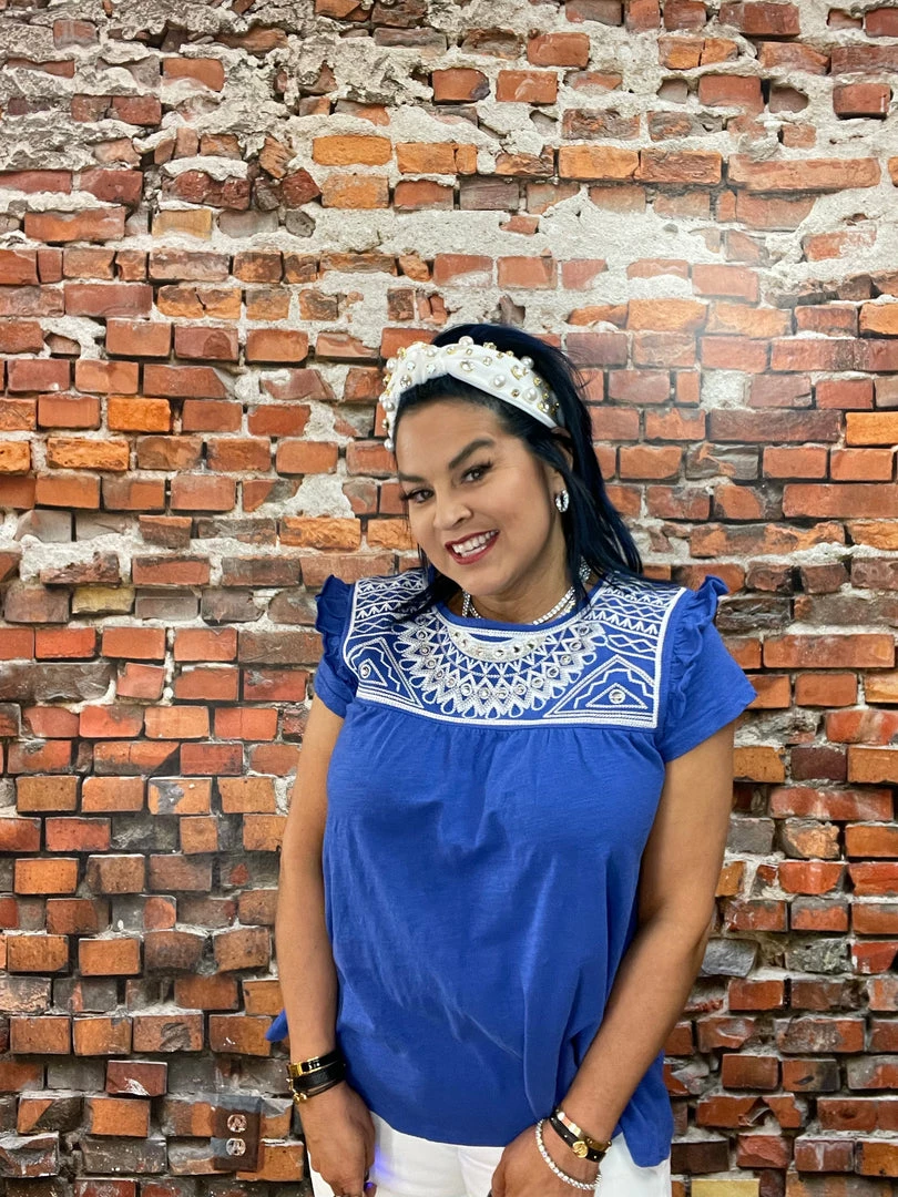 Discount ❤️ Double D Ranch Wear - Folk Foray Collection Palomita Top ❤️ 5 Double D Ranch Wear - Folk Foray Collection Palomita Top