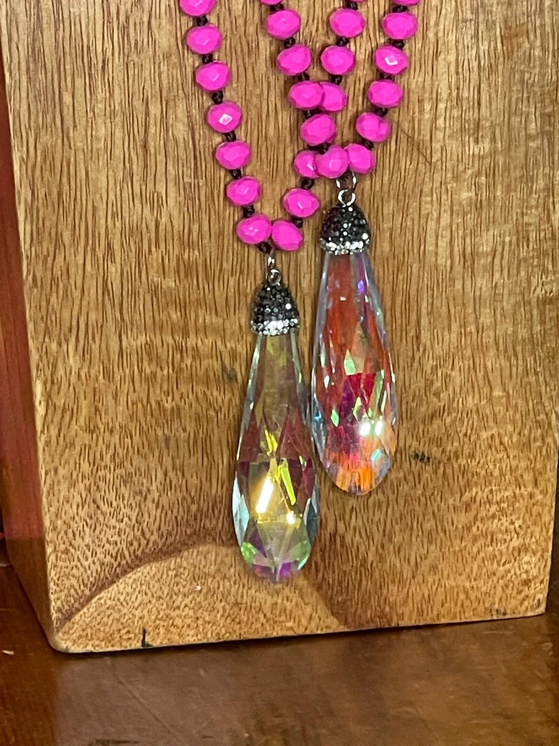 Deals β€οΈ The Sparkling Spur Jewelry AB Crystal Stone W/Fuchsia Cut Beads π 4 The Sparkling Spur Jewelry AB Crystal Stone W/Fuchsia Cut Beads
