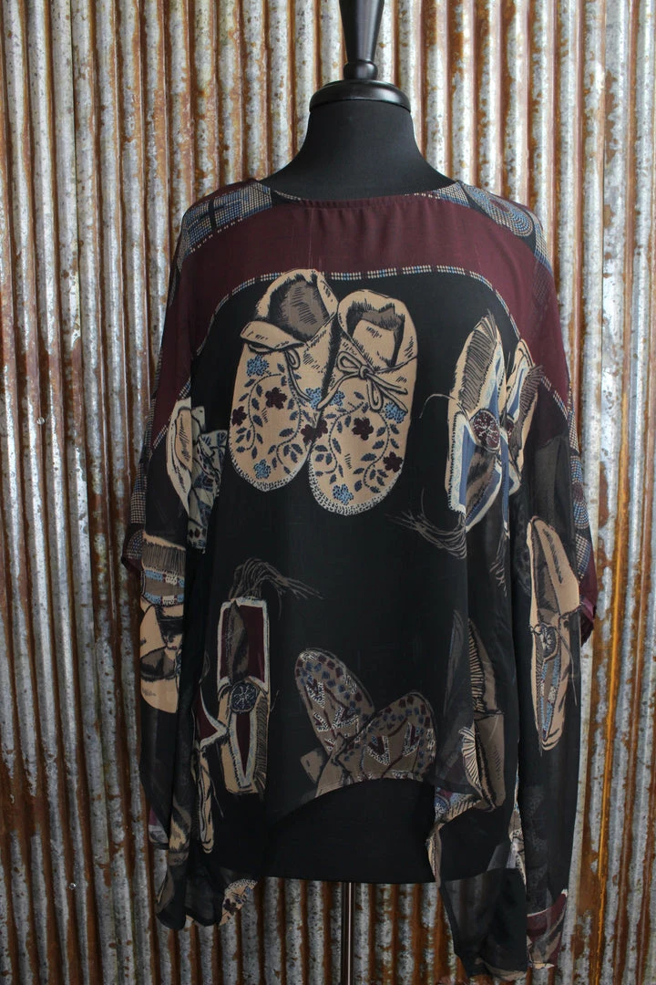 Cheapest β Double D Ranch Wear Sheer Moccasin Poncho TIFFIANY'S CLOSET π 3 Double D Ranch Wear Sheer Moccasin Poncho TIFFIANY'S CLOSET