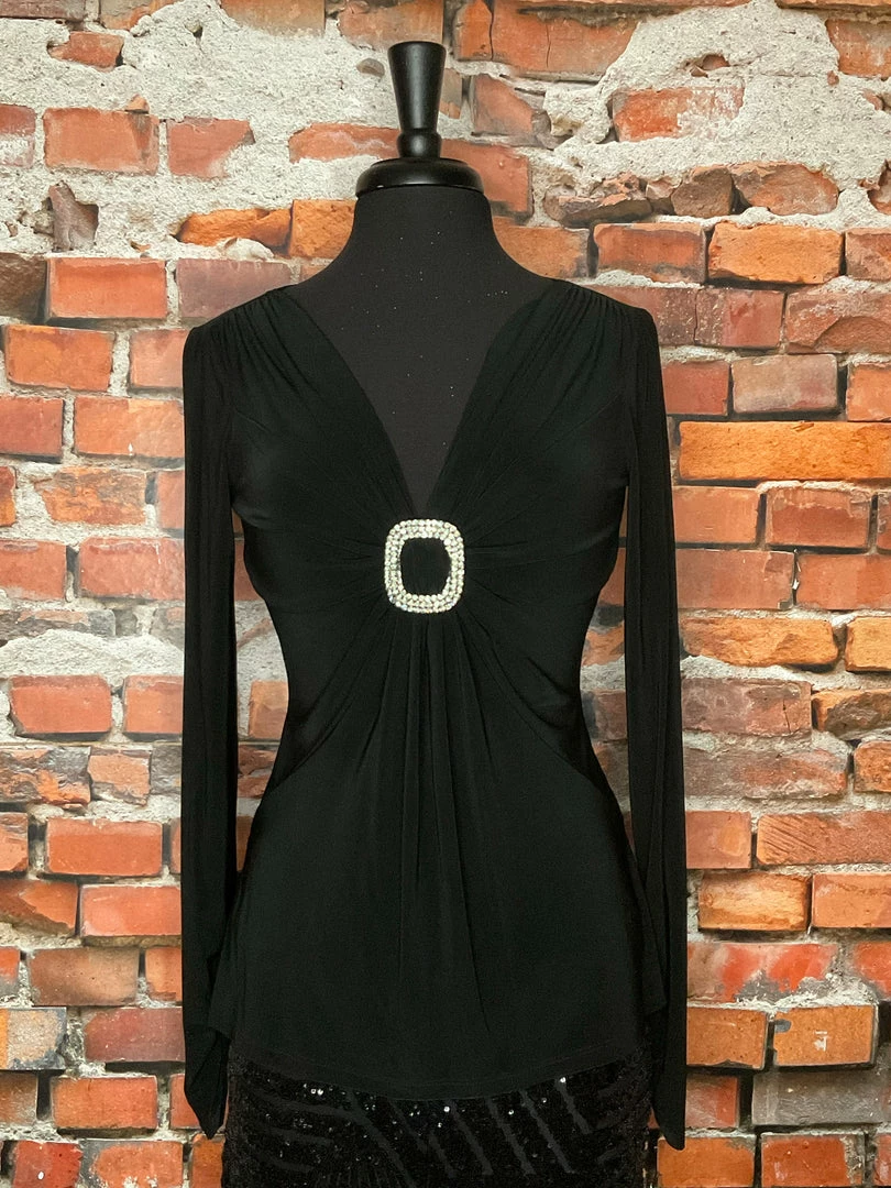 Hot Sale ๐ The Sparkling Spur TIFFIANY'S CLOSET V-neck With Rhinestone Ornament ๐ 3 The Sparkling Spur TIFFIANY'S CLOSET V-neck With Rhinestone Ornament