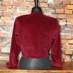 Double D Ranch Wear Velvet Red Hairpipe Blazer/Jacket