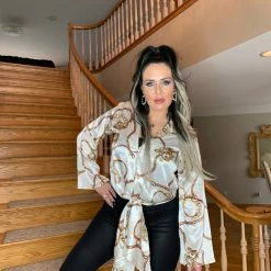 Buddy Love Tops Gayle Ivory Chains