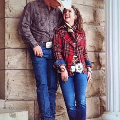 Ryan Michael Men's Shirts Bucking Horse Ombré Plaid