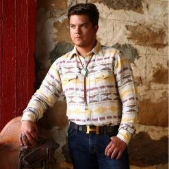 Ryan Michael Men's Shirts Brushed Blanket Shirt