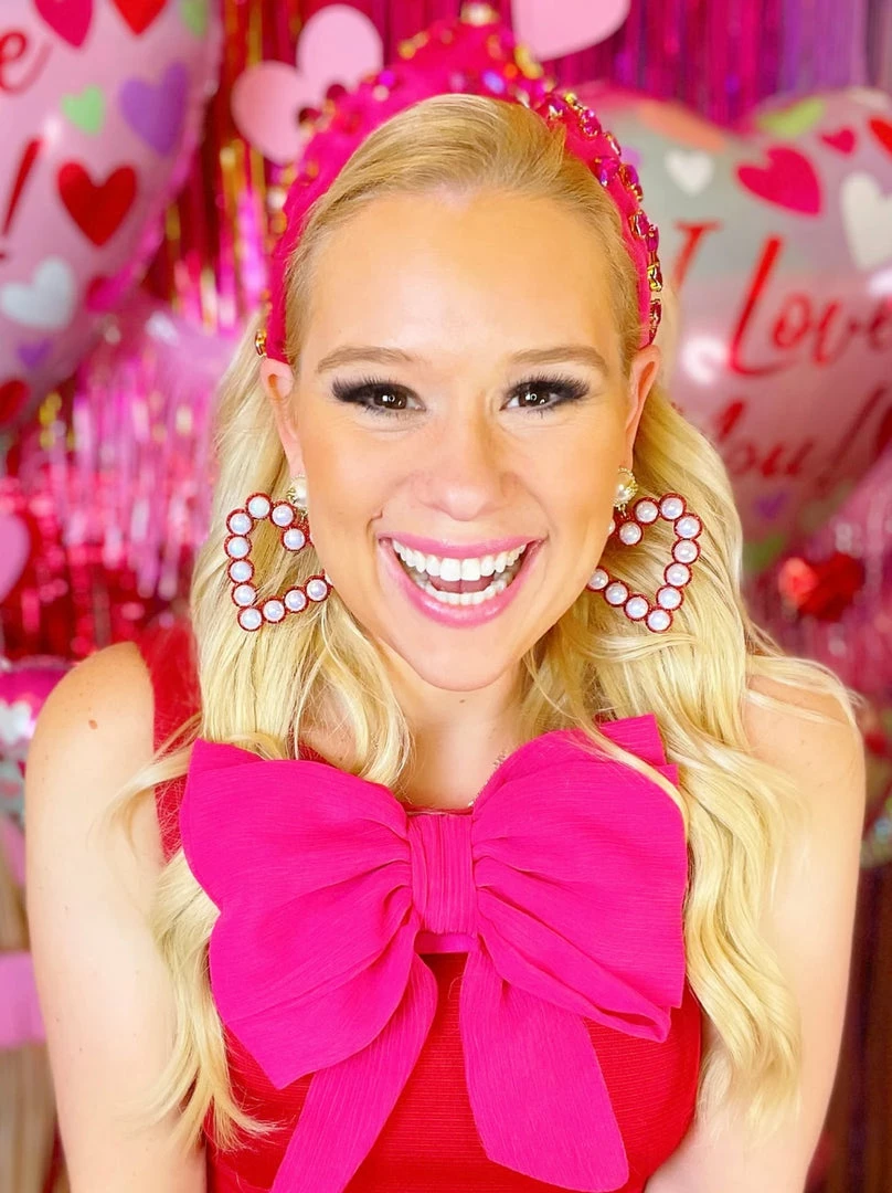 Best Pirce π₯ Brianna Cannon Pink Glitter Jumbo Pearl Heart Earrings Jewelry π 5 Brianna Cannon Pink Glitter Jumbo Pearl Heart Earrings Jewelry