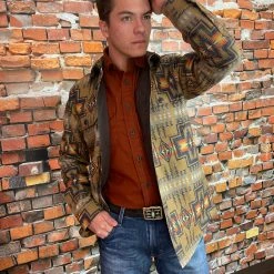 Outlet 🤩 Pendleton Jacquard CPO Wool 👕 Shirt Jacket 😉 11 Pendleton Jacquard CPO Wool Shirt Jacket