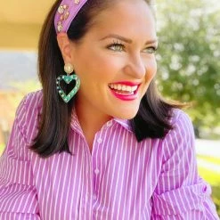 Outlet ๐ Brianna Cannon Iridescent Heart Earrings With Pearls And Crystals ๐ 7 Brianna Cannon Iridescent Heart Earrings With Pearls And Crystals