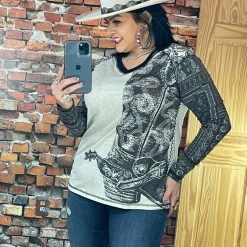 Double D Ranch Wear - Wild Horses Collection Hide Tickler Top Tops