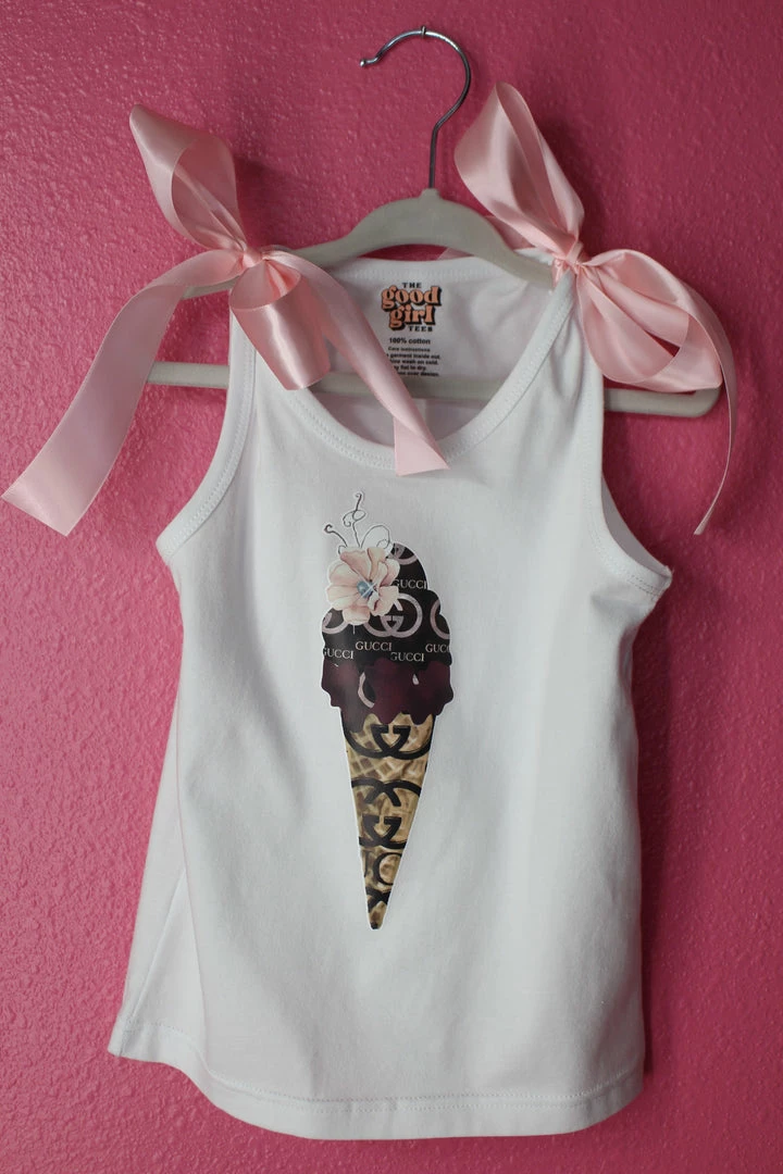 Budget π The Sparkling Spur GG Ice Cream Cone Tank With Ribbons Kids Of A King π― 3 The Sparkling Spur GG Ice Cream Cone Tank With Ribbons Kids Of A King