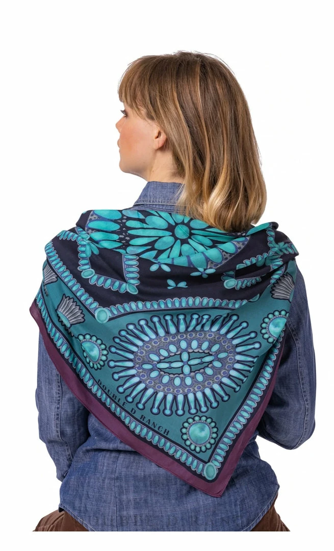 Best Pirce β€οΈ Double D Ranch - Jewelry Junket Collection Turquoise World Scarf π 3 Double D Ranch - Jewelry Junket Collection Turquoise World Scarf