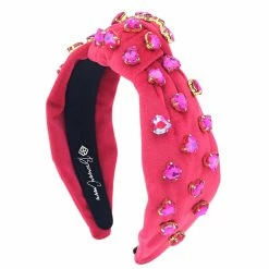 Hot Sale ๐ฅ Brianna Cannon Hot Pink Velvet Headband With Hand-Sewn Hot Pink Crystal Hearts ๐ 6 Brianna Cannon Hot Pink Velvet Headband With Hand-Sewn Hot Pink Crystal Hearts