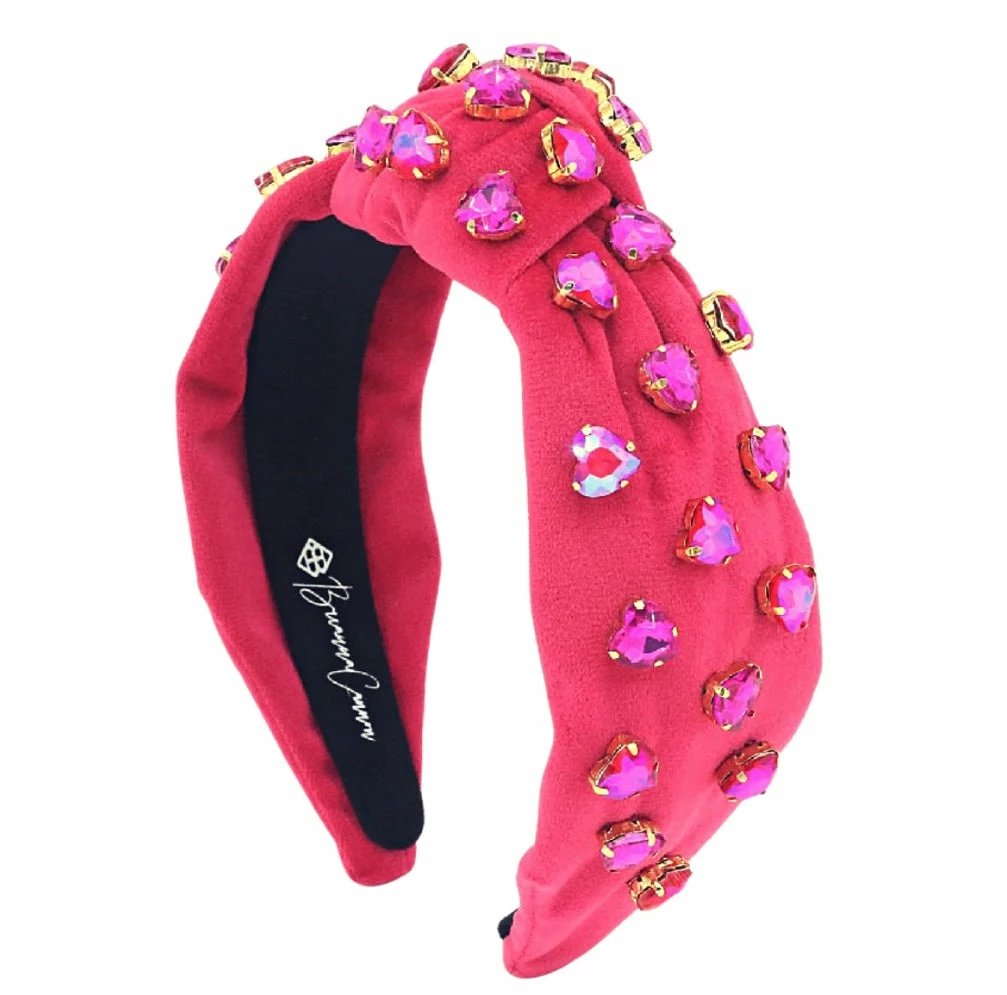Hot Sale ๐ฅ Brianna Cannon Hot Pink Velvet Headband With Hand-Sewn Hot Pink Crystal Hearts ๐ 4 Brianna Cannon Hot Pink Velvet Headband With Hand-Sewn Hot Pink Crystal Hearts