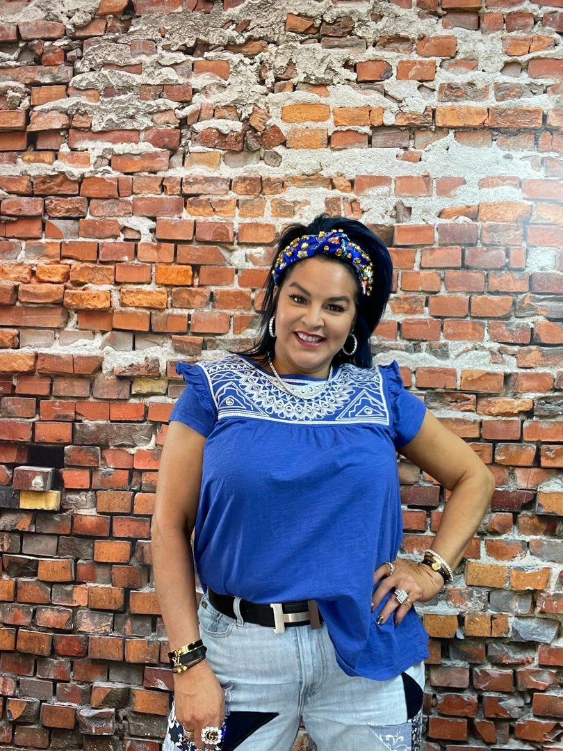 Discount ❤️ Double D Ranch Wear - Folk Foray Collection Palomita Top ❤️ 6 Double D Ranch Wear - Folk Foray Collection Palomita Top