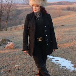 The Sparkling Spur Taupe Fox Faux Fur Russian-Style Hat