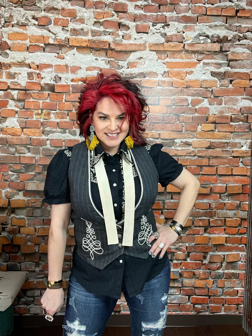 Best Sale ๐ Double D Ranch Wear - Maria Collection Bank Teller Vest Vests โญ 2 Double D Ranch Wear - Maria Collection Bank Teller Vest Vests