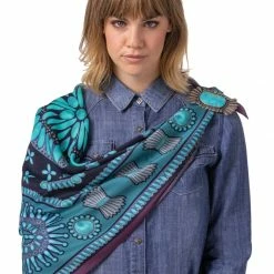 Best Pirce β€οΈ Double D Ranch - Jewelry Junket Collection Turquoise World Scarf π 5 Double D Ranch - Jewelry Junket Collection Turquoise World Scarf