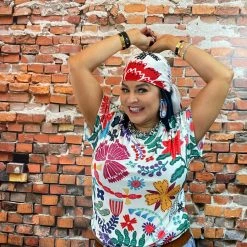 Double D Ranch Wear - Folk Foray Collection Tops Nina Tie Top