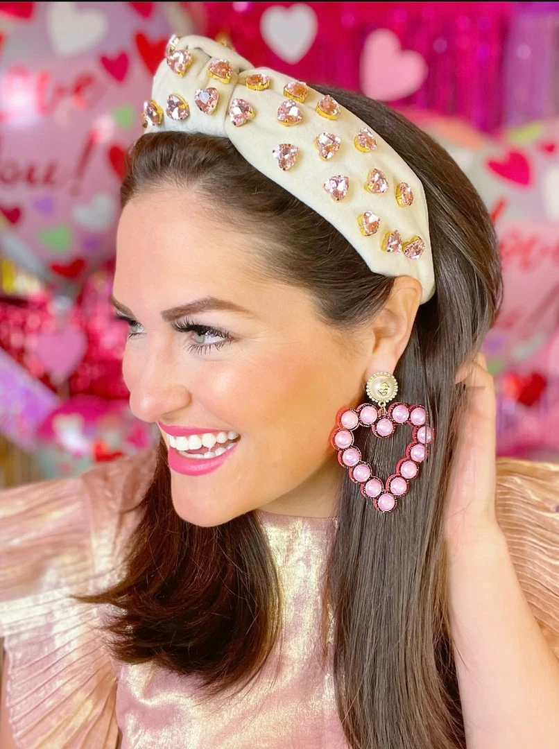 Best Pirce π₯ Brianna Cannon Pink Glitter Jumbo Pearl Heart Earrings Jewelry π 4 Brianna Cannon Pink Glitter Jumbo Pearl Heart Earrings Jewelry