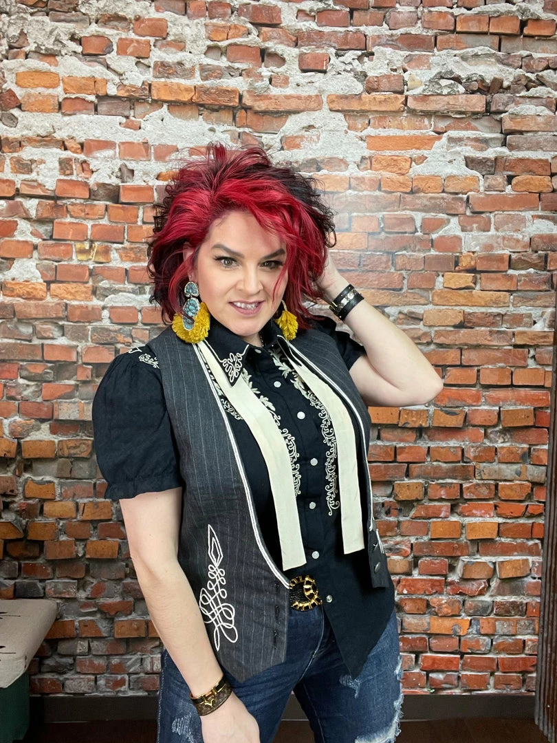 Best Sale ๐ Double D Ranch Wear - Maria Collection Bank Teller Vest Vests โญ 4 Double D Ranch Wear - Maria Collection Bank Teller Vest Vests