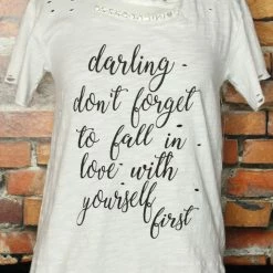 A Rare Bird Tops White Graphic Tee