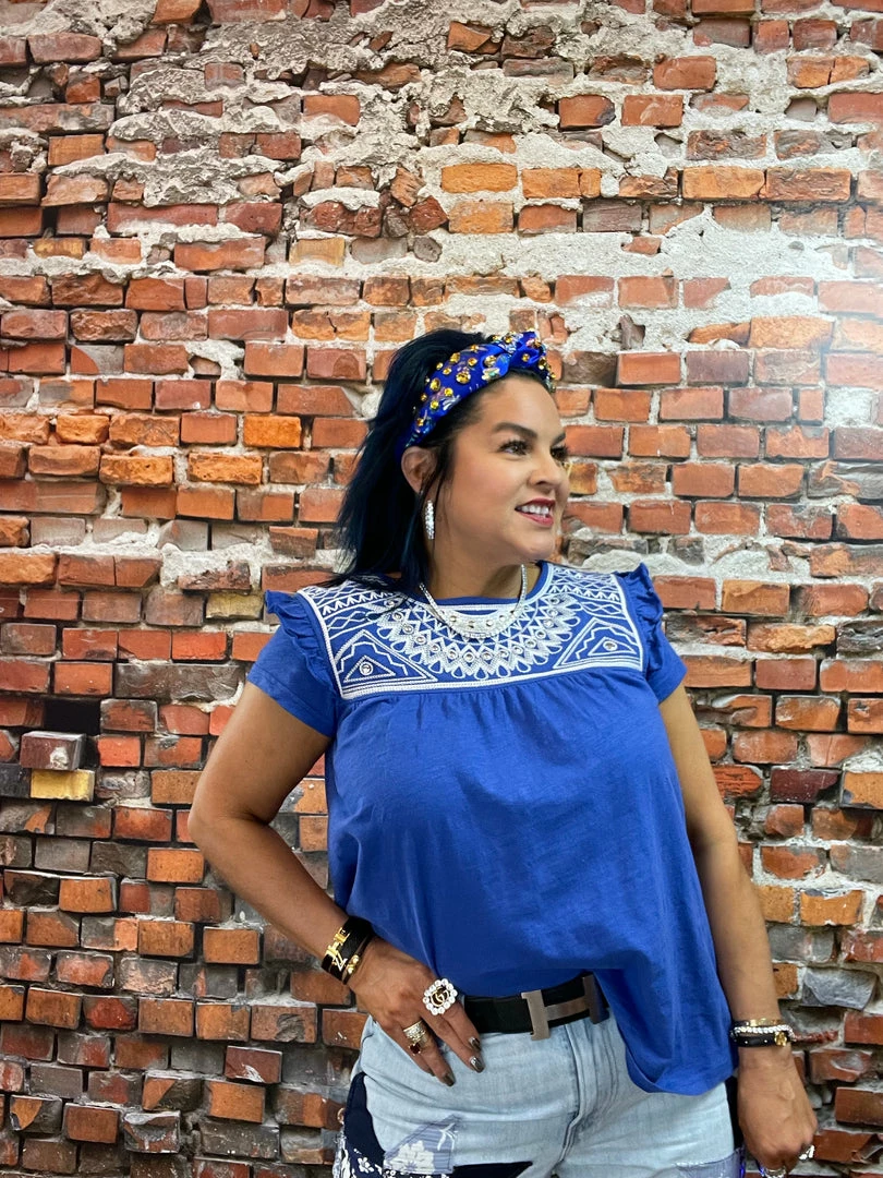 Discount ❤️ Double D Ranch Wear - Folk Foray Collection Palomita Top ❤️ 7 Double D Ranch Wear - Folk Foray Collection Palomita Top