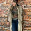 A. Tsagas Long Leather Vest With Lynx Fur TIFFIANY'S CLOSET