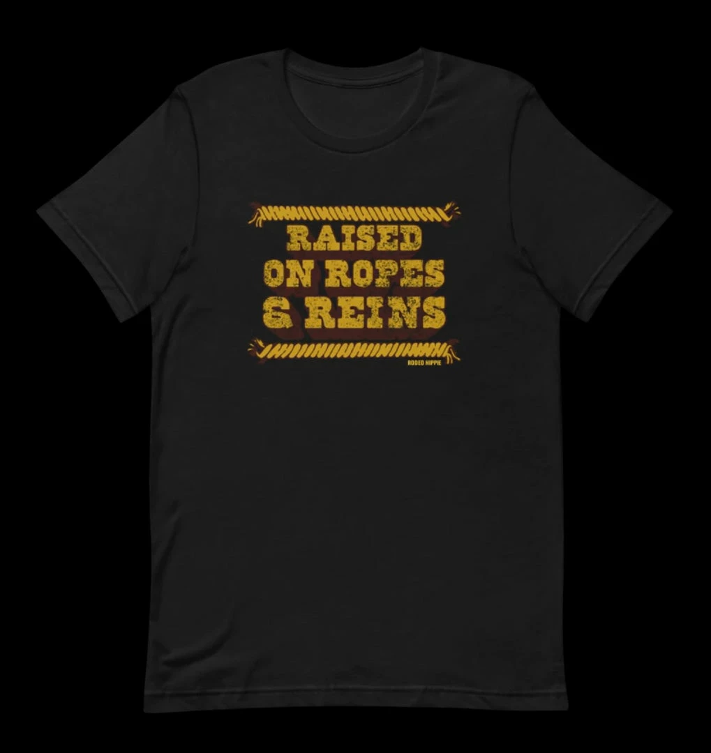 Budget β¨ Rodeo Hippie Tops RAISED ON ROPES AND REINS TEE π 3 Rodeo Hippie Tops RAISED ON ROPES AND REINS TEE