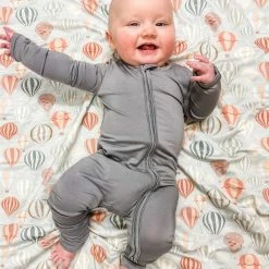 The Sparkling Spur Stone Grey Zip Footie