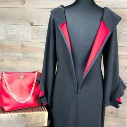 The Sparkling Spur Dresses Black & Red Ruffle Dress