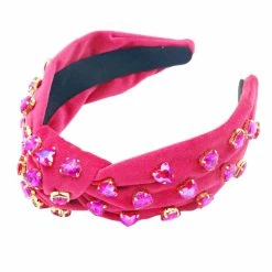 Hot Sale ๐ฅ Brianna Cannon Hot Pink Velvet Headband With Hand-Sewn Hot Pink Crystal Hearts ๐ 7 Brianna Cannon Hot Pink Velvet Headband With Hand-Sewn Hot Pink Crystal Hearts