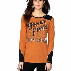 Double D Ranch Wear - Matagorda Collection Honky Tonk Cowgirl Tee